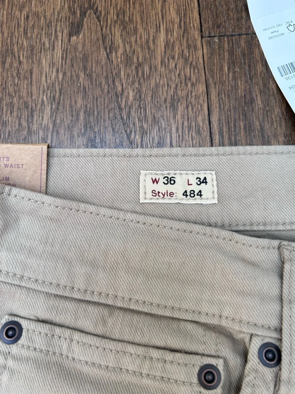 J. Crew Men’s Jeans in Light Beige